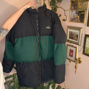 Vintage 90's Adidas Originals Puffer Hooded Down Jacket